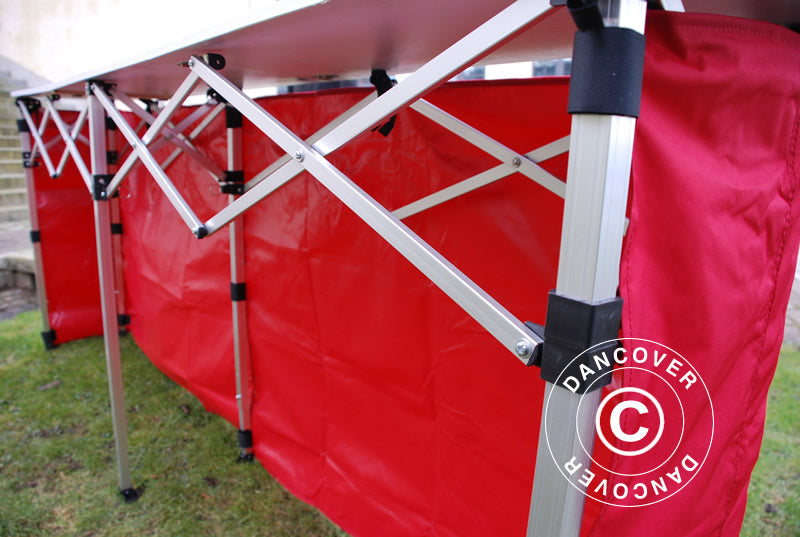 Side panel for FleXtents PRO counter, 3 m, Red