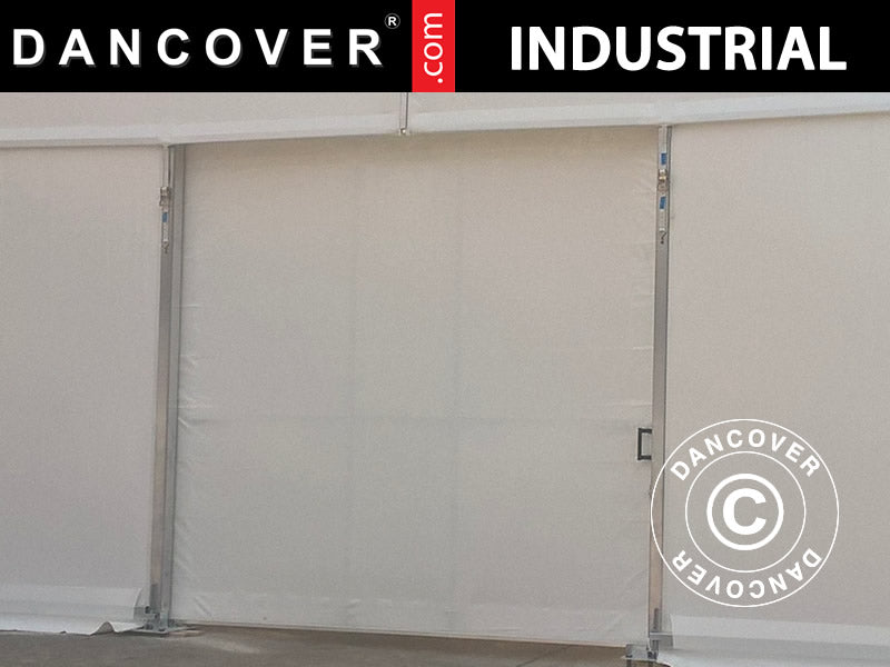 Sliding gate for Industrial Storage Shelter Alu, 4.70 m, PVC, White