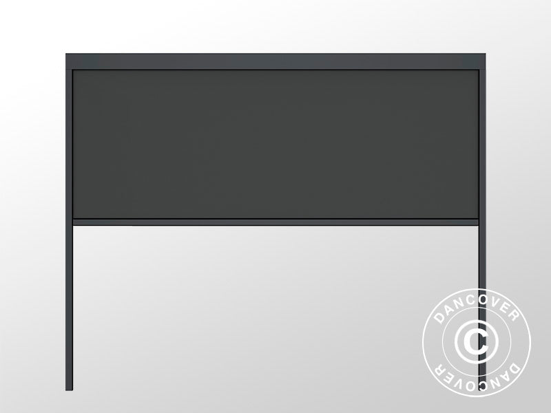 Sidewall screen f/bioclimatic pergola gazebo San Pablo, 3 m, Black