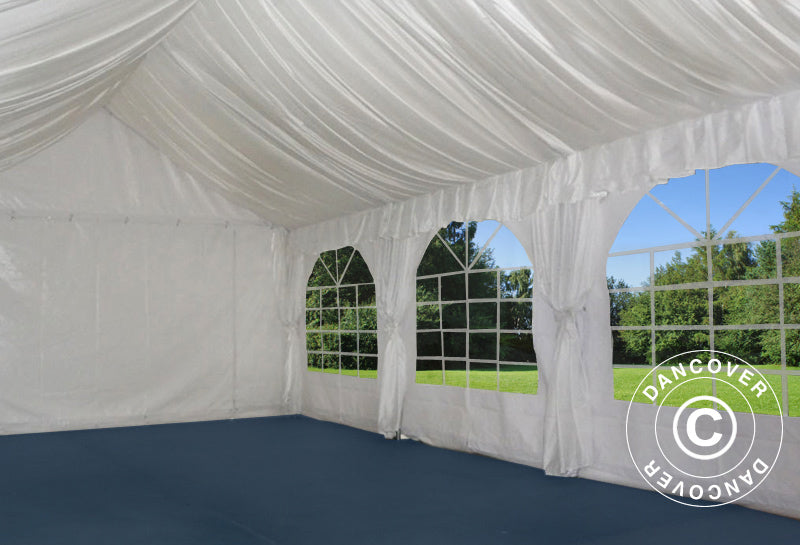 Marquee lining and leg curtain pack, White, for 4x6 m marquee