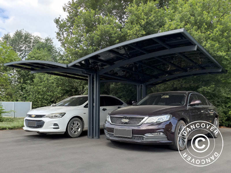 Double carport Boston, 6x5x2.4 m, Grey
