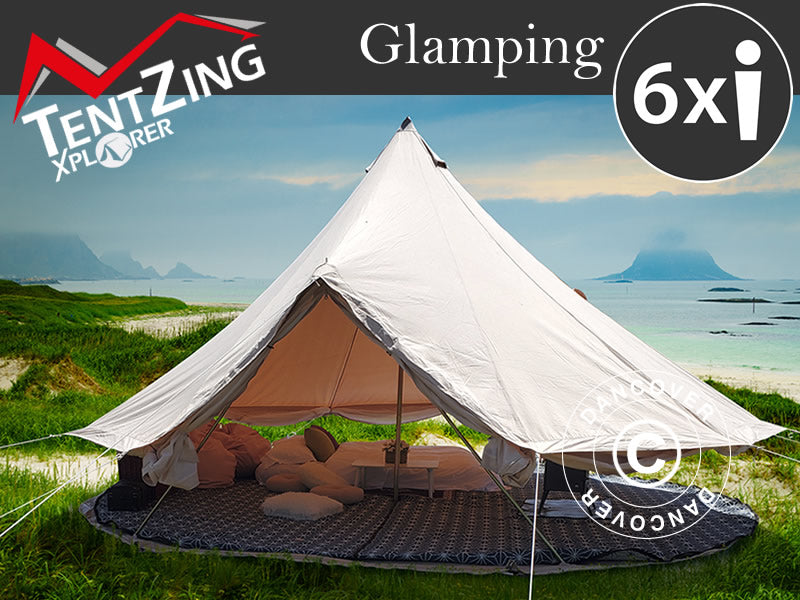 Bell Tent for glamping, TentZing®, 5x5 m, 6 Persons, Sand