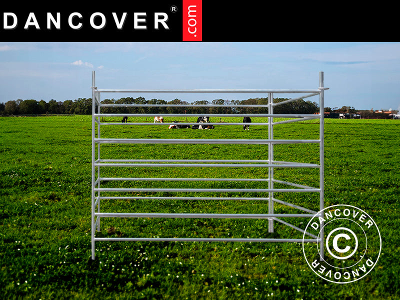 Animal enclosure, 1.5x1.22 m, 4 pcs., Silver