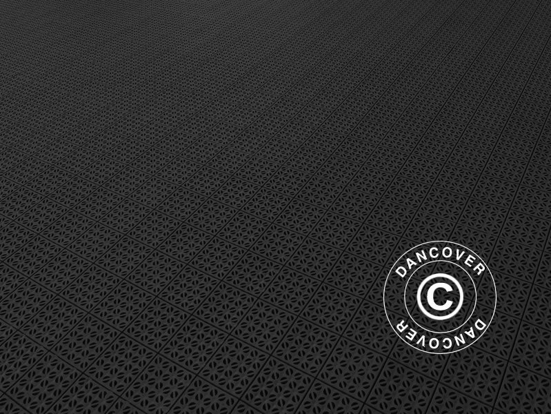 Plastic flooring Basic, Multiplate, Black, 9.84  m²