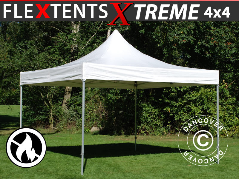 Pop up Gazebo FleXtents Xtreme 50 Heavy Duty 4x4 m, White
