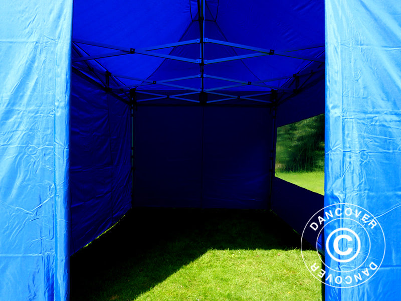 Pop up gazebo FleXtents PRO 3x4.5 m Blue, incl. 4 sidewalls