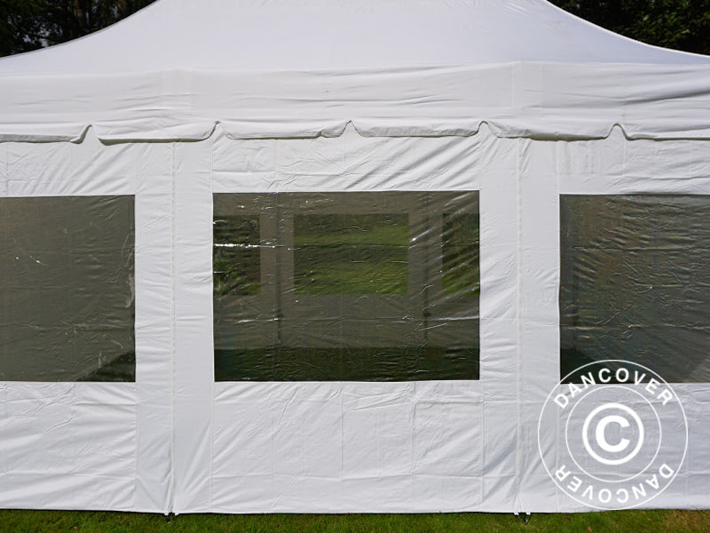 Pop up gazebo FleXtents PRO Peak Pagoda 4x6 m White, incl. 8 sidewalls