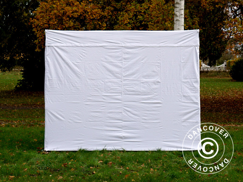 Pop up gazebo FleXtents® PRO Exhibition w/sidewalls, 3x3 m, White, Flame Retardant