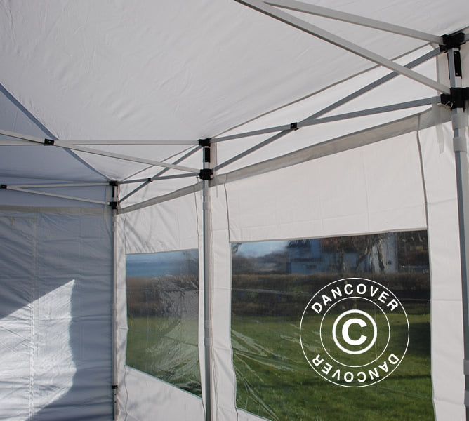 Pop up gazebo FleXtents PRO 4x6 m White, Flame retardant, incl. 8 sidewalls