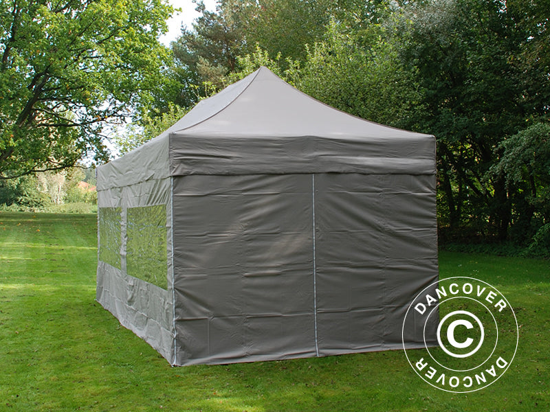 Pop up gazebo FleXtents PRO 3x6 m Latte, incl. 6 sidewalls