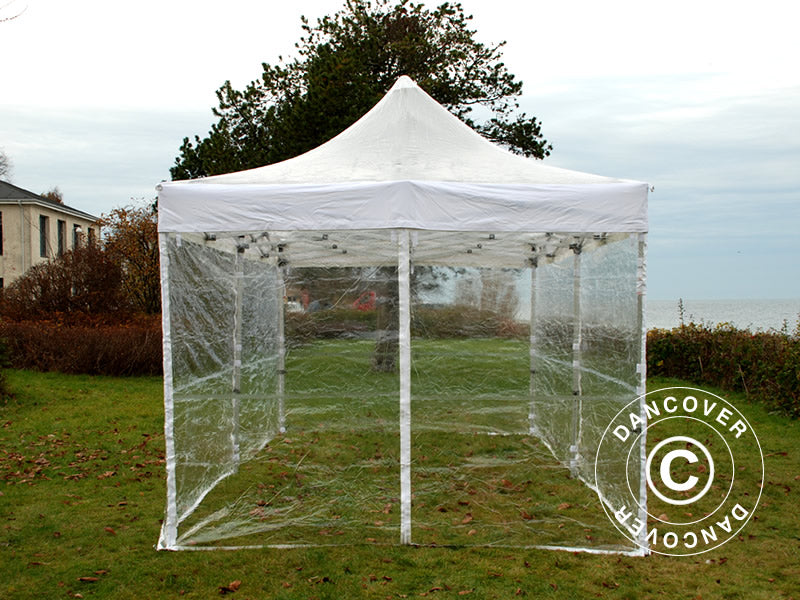 Pop up gazebo FleXtents PRO 4x6 m Clear, incl. 8 sidewalls