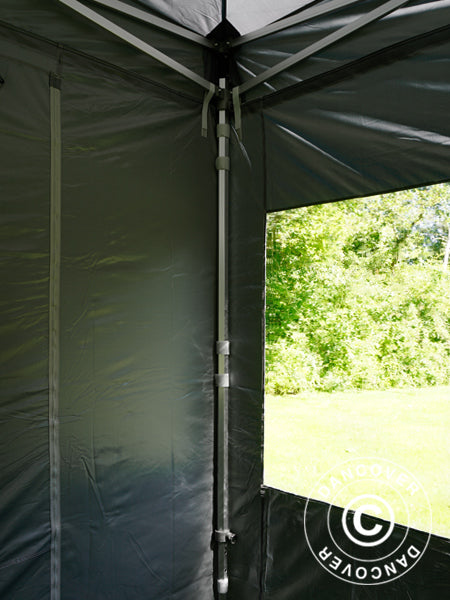 Pop up gazebo FleXtents PRO 4x6 m Grey, incl. 8 sidewalls