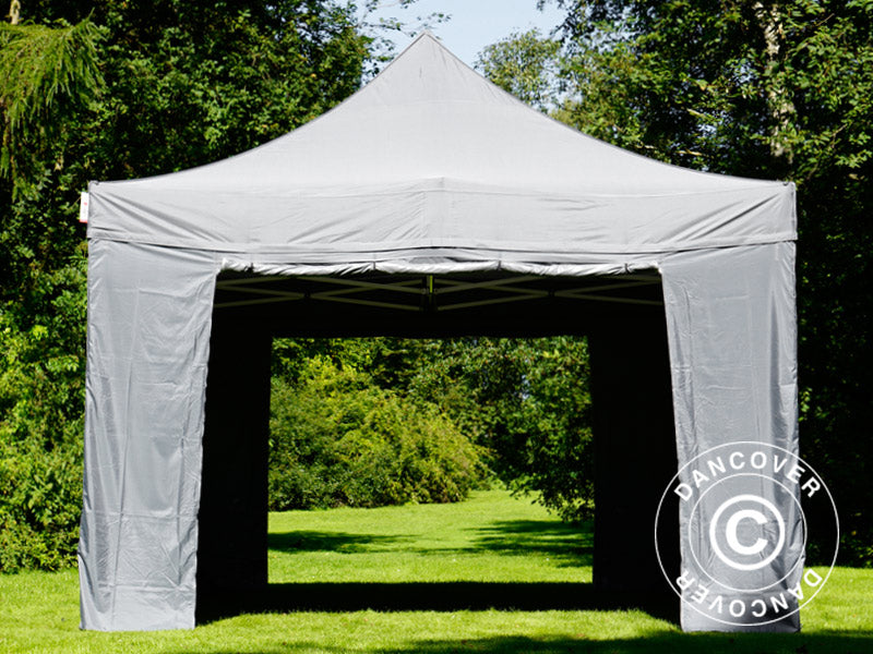 Pop up gazebo FleXtents Xtreme 50 4x6 m Grey, incl. 8 sidewalls