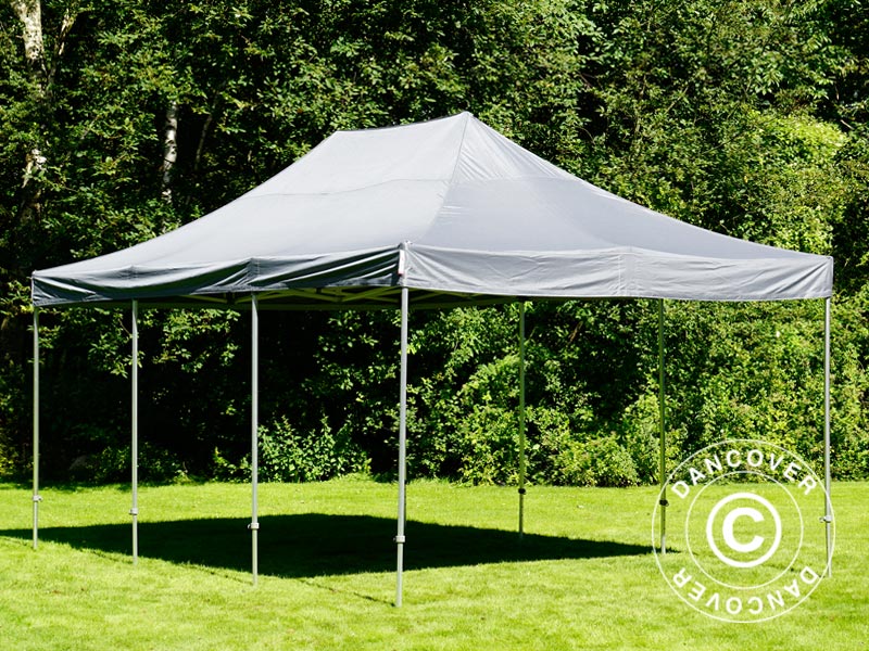 Pop up gazebo FleXtents Xtreme 50 4x6 m Grey, incl. 8 sidewalls
