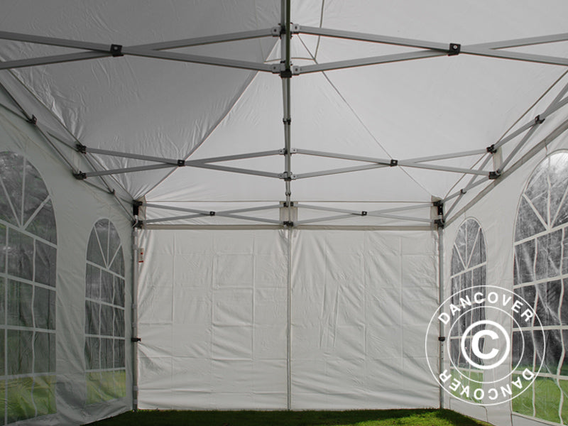 Pop up gazebo FleXtents PRO Vintage Style 3x6 m White, incl. 6 sidewalls
