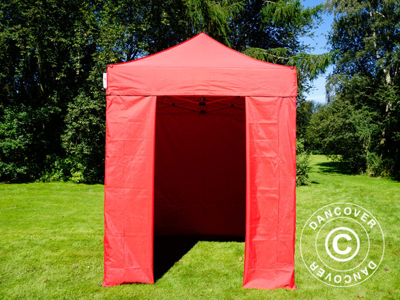 Pop up gazebo FleXtents Basic v.2, 2x2 m Red, incl. 4 sidewalls