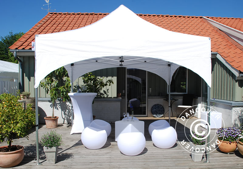 Pop up gazebo FleXtents PRO Steel "Arched" 3x3 m White