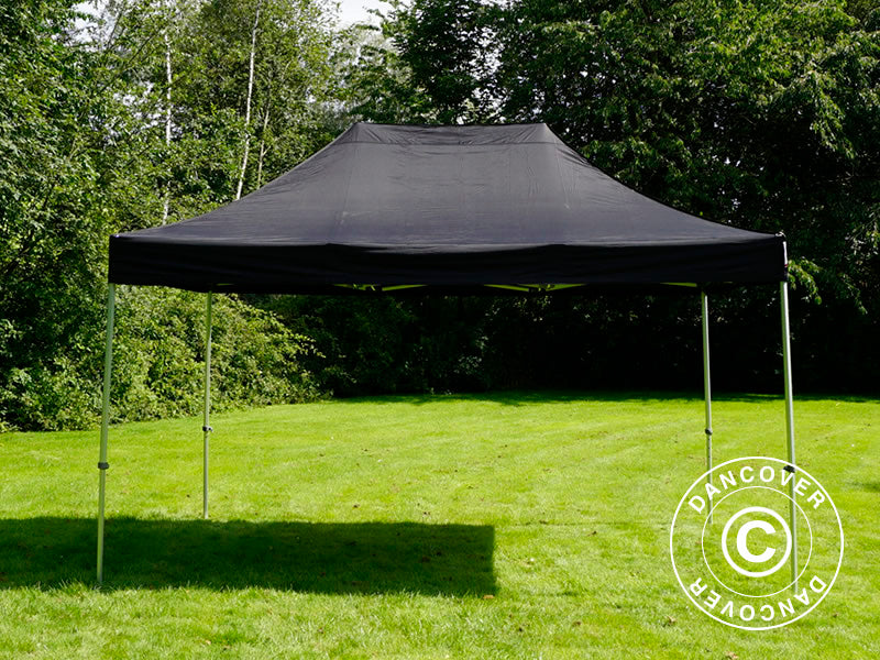 Pop up gazebo FleXtents PRO Steel 3x4.5 m, Black, incl. 4 sidewalls
