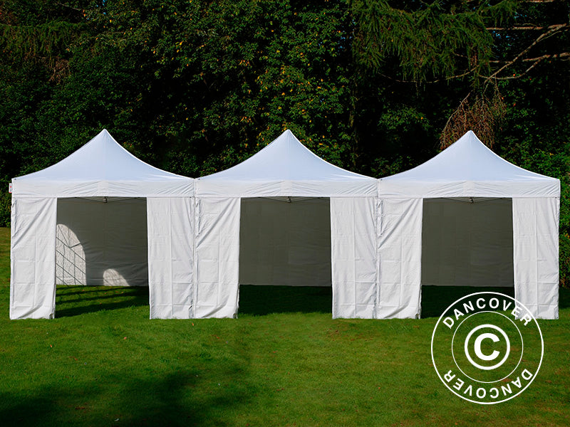 Pop up gazebo FleXtents® Steel 9x6 m White, incl. 8 sidewalls