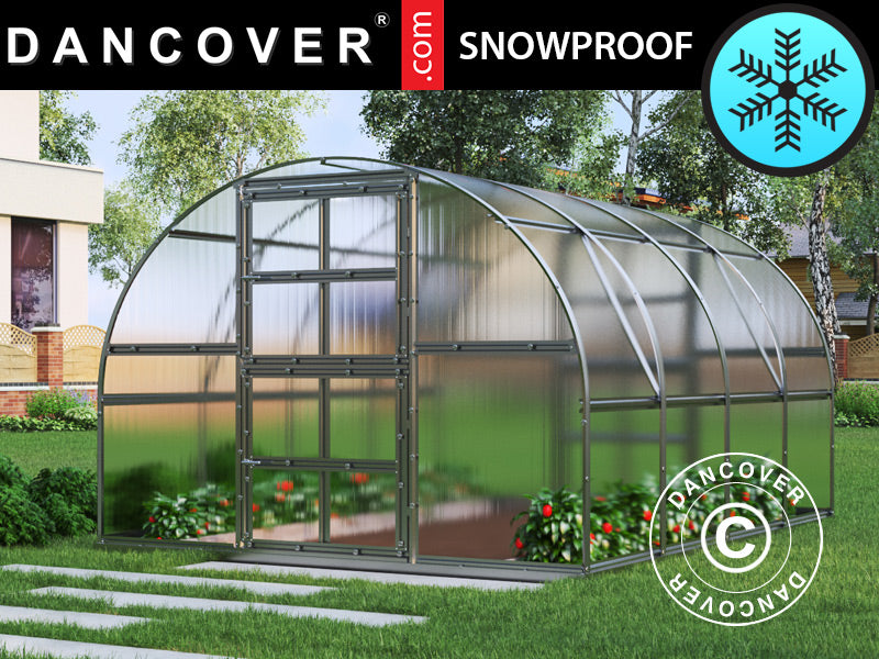 Greenhouse polycarbonate TITAN Arch 320, 12 m², 3x4 m, Silver