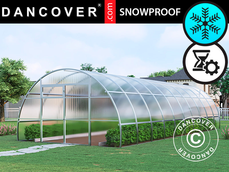 Greenhouse polycarbonate, Strong NOVA 40 m², 4x10 m, Silver