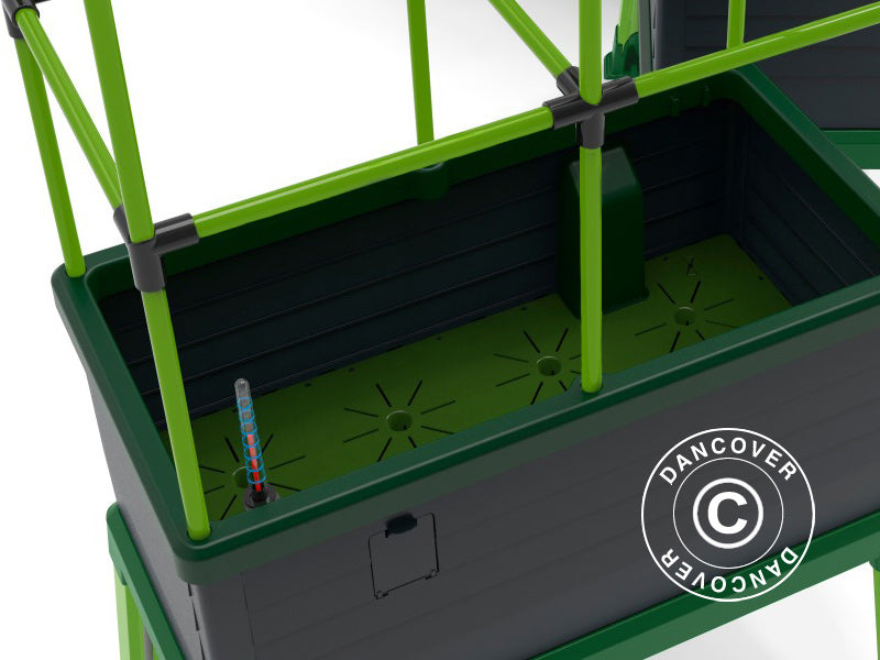 Planter box CityJungle incl. summer cover, self-watering box, 62x33x128 cm, Anthracite