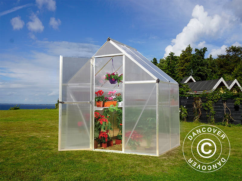 Greenhouse polycarbonate 2.3 m², Palram/Canopia, 1.85x1.26x2.08 m, Silver