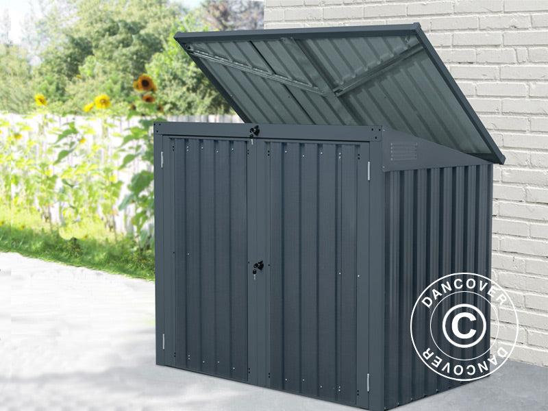 Bin storage double 1.58x1.01x1.34 m, 1.6 m², Anthracite