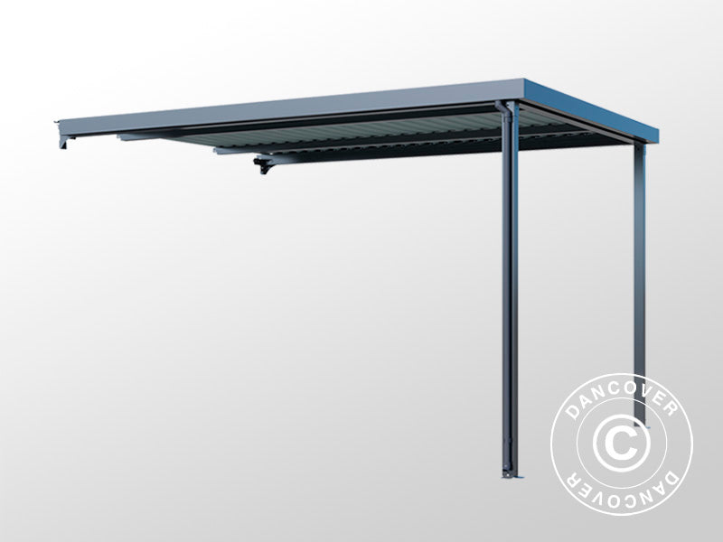 Extension f/garden shed with skylight, 2.86x2.45x2.26 m, 7 m², Anthracite