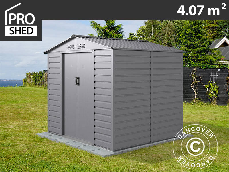 Garden shed 2.13x1.91x1.90 m, 4.07 m², ProShed®, Aluminium Grey