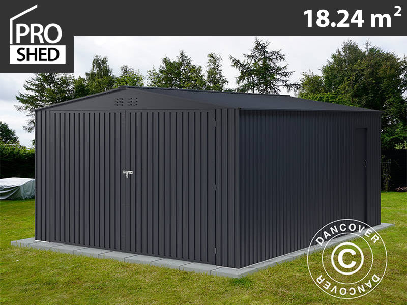 Metal garage 3.8x4.8x2.32 m, 18.24 m², ProShed®, Anthracite