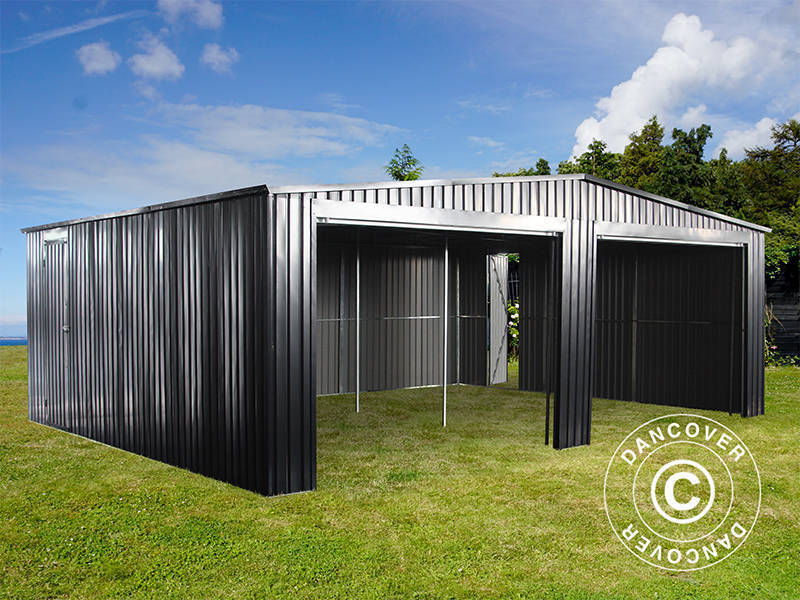 Metal garage double 6.37x5.13x2.41 m, 31.74 m², ProShed®, Anthracite