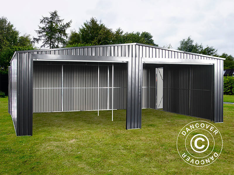 Metal garage double 6.37x5.13x2.41 m, 31.74 m², ProShed®, Anthracite