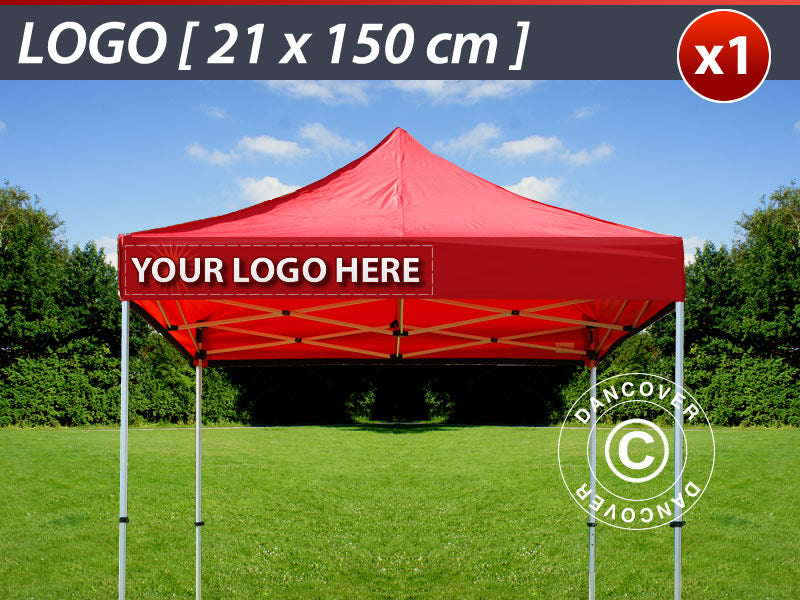 1 pc. valance print 21x150 cm on FleXtents, left-aligned