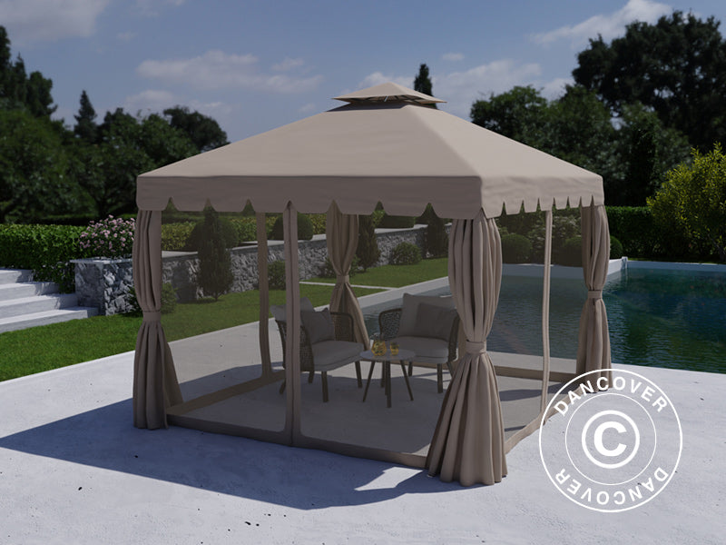 Gazebo Osiris 3x3 m, Dark beige