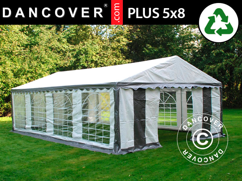 Marquee PLUS 5x8 m PE 700, Grey/White