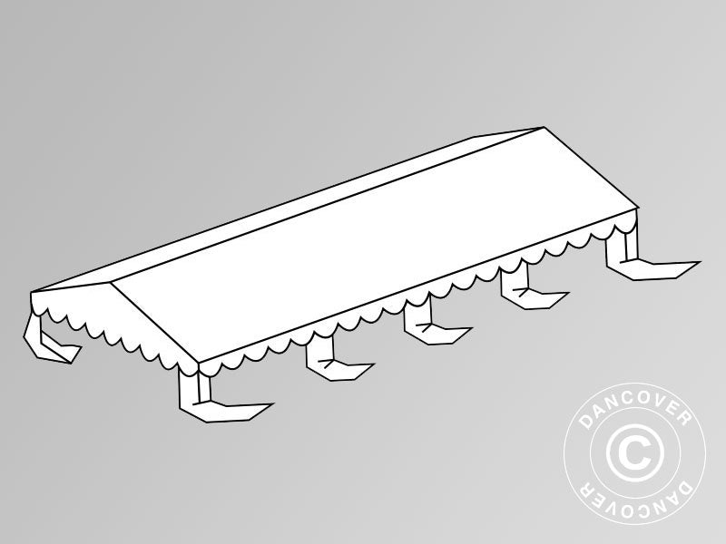 Roof cover for Marquee Original 6x8 m PVC, White