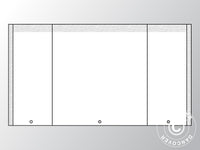 Endwall UNICO 4 m with narrow door, White