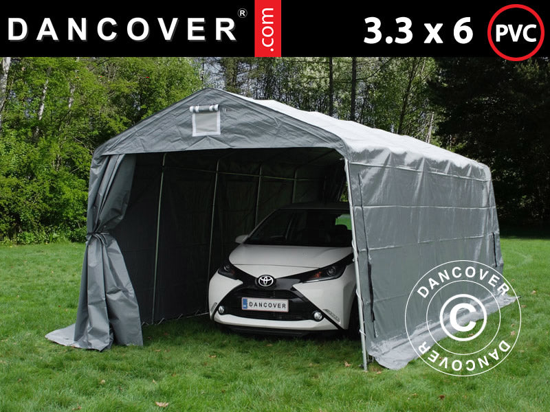 Portable Garage PRO 3.3x6x2.4 m PVC, Grey