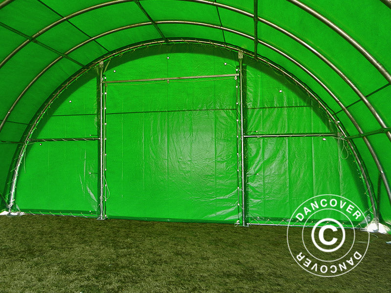 Arched Storage tent 9.15x12x4.5 m, PVC, Green