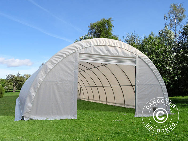 Arched Storage tent 9.15x20x4.5 m, PVC, White