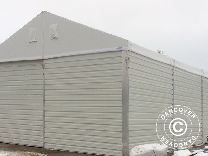 Industrial Storage Shelter Alu 15x15x6.03 m w/sliding gate, PVC/Metal, White