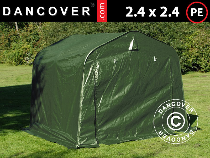 Storage tent PRO 2.4x2.4x2 m PE, Green