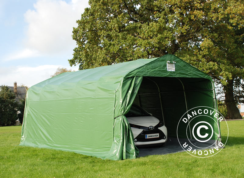 Portable garage PRO 3.6x6x2.7 m PVC with ground cover, Green