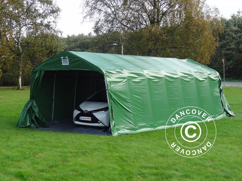 Portable garage PRO 3.6x8.4x2.7 m PVC with ground cover, Green