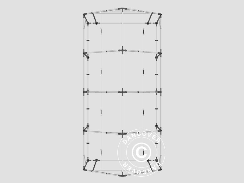 Storage shelter PRO 4x8x2x3.1 m, PVC, Green