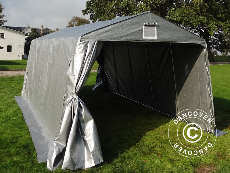 Portable garage Basic 3.3x4.8x2.4 m PE, Grey