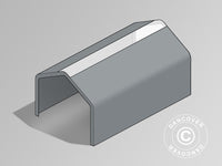 Roof Cover for Storage Shelter PRO 8x12 m PVC w/skylight, Grey