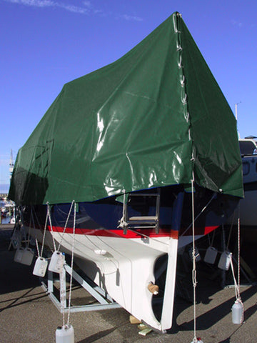 Tarpaulin 4x6 m, PVC 600 g/m² Green, Flame retardant