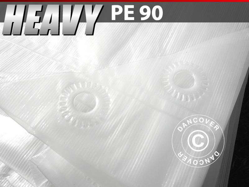 Tarpaulin 4x6 m, PE 90 g/m², Translucent